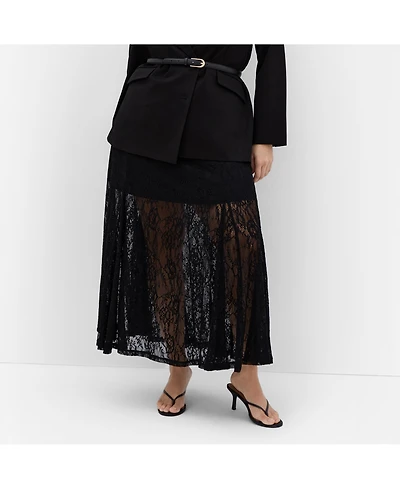 City Chic Women's Lacey Maxi Skirt