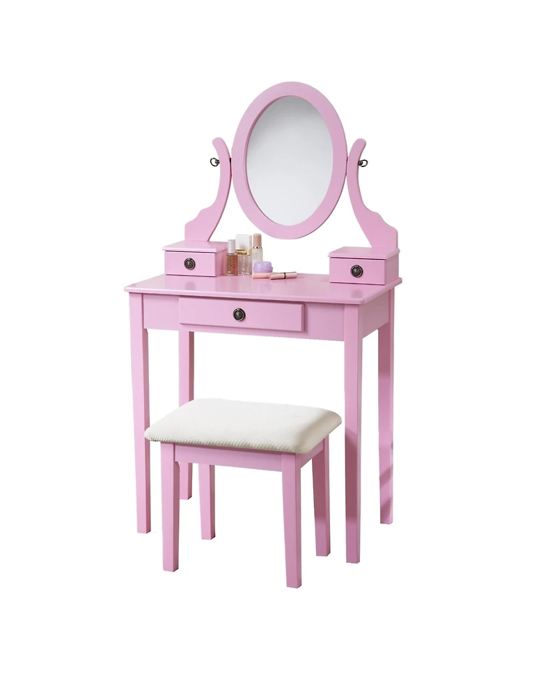 Flynama Durable Premium High Gloss Mirrored Nightstand with 2 Drawers Modern Bedroom End Table