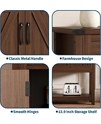gaomon Console Table Buffet Sideboard Sofa Table,with Storage Drawers Cabinets and Bottom Shelf