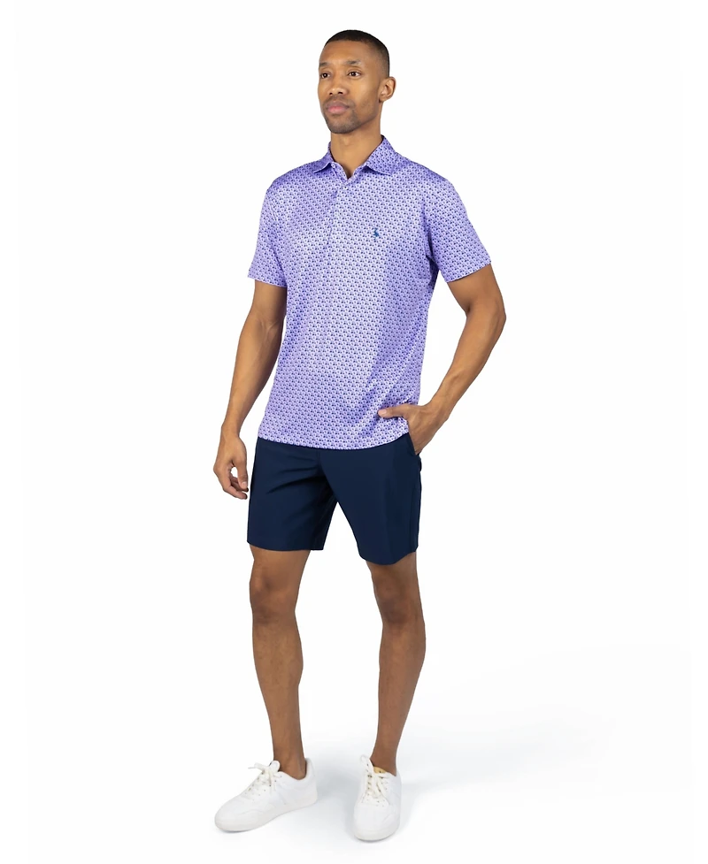 Tailorbyrd Men's Carts and Byrds Printed Performance Polo