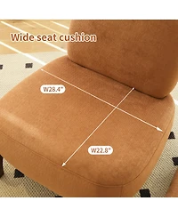 Rainsken Velvet Accent Chair, Comfy Reading Chair, Cute Living Room Chair with Solid Wood Legs and Soft Cushion for Bedroom, Balcony