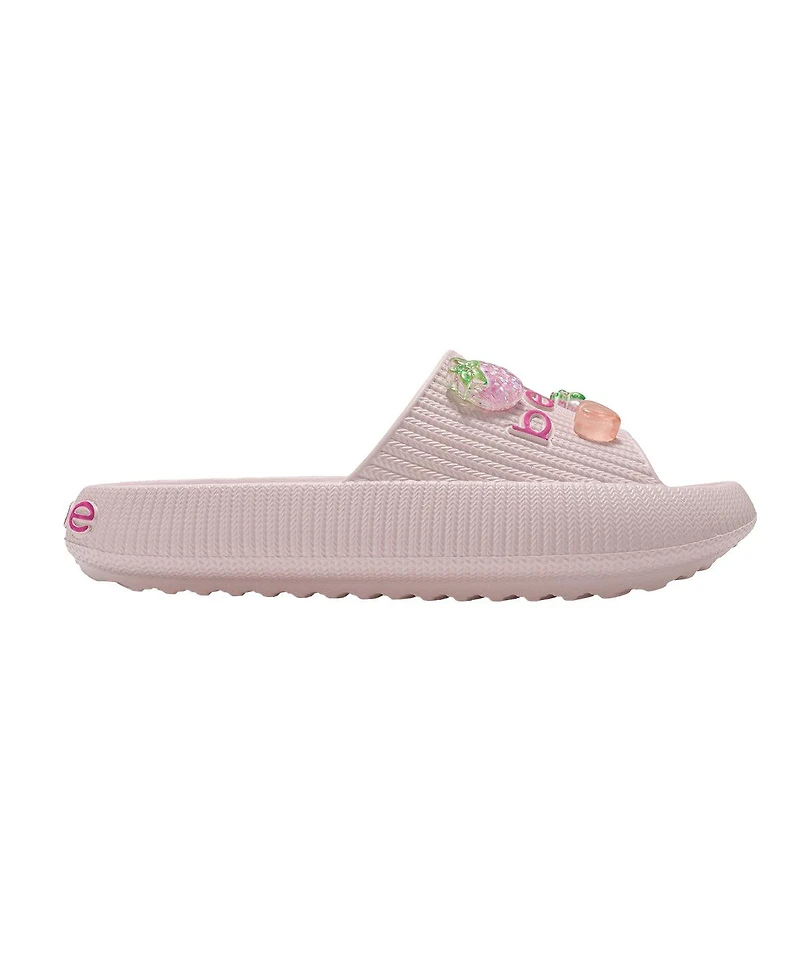 Bebe Big Girls Eva Slide - Lightweight Comfy Sandals with Fruit Charms