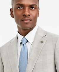 Ted by Baker Men's Modern-Fit Gray Plaid Suit Separate Jacket
