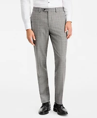 Ted by Baker Men's Modern-Fit Gray & Wine Plaid Suit Separate Pants