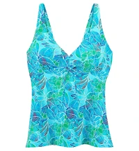 Lascana Women's Tropical Print Underwire Tankini Swimsuit Top Cup Sizing