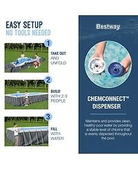 Bestway Power Steel 18' x 9' x 48" Rectangular Above Ground Swimming Pool Set