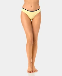 California Waves Women's Solid High-Waist Swim Bottoms