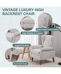 sumyeg Vintage Luxury Style Coffee Table & Armchair Set