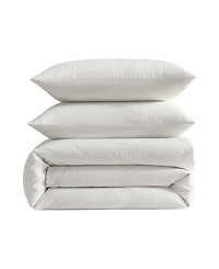 Vera Wang Crinkle Seersucker Solid 3-Pc. Duvet Cover Set