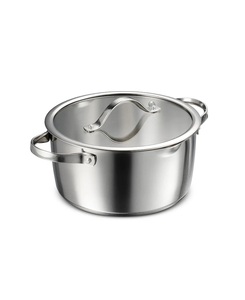 Tramontina Tempo Tri-Ply Base Stainless Steel 5-Quart Dutch Oven Pot with Glass Lid