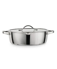 Tramontina Tempo Tri-Ply Base Stainless Steel 6-Quart Braiser Pan with Glass Lid