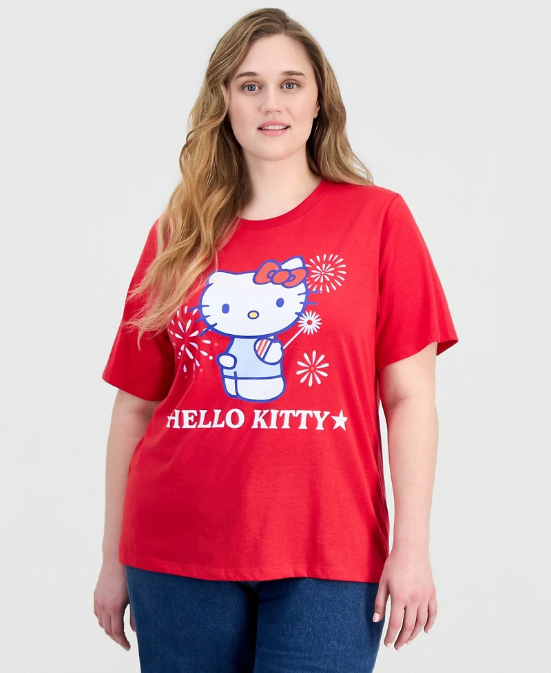 Grayson Threads, The Label Trendy Plus Hello Kitty Graphic Print T-Shirt