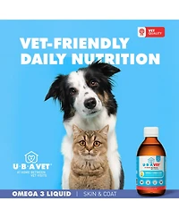 Ubavet Ubameg Omega-3 Fatty Acid Liquid for Dogs & Cats – (8 fl oz / 237ml)
