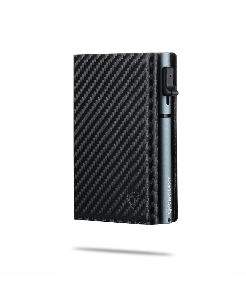 Conceal Plus Men's Card Block Slim Rfid Blocking Credit Card Wallet Pu Carbon