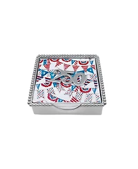 Mariposa Aluminum 250 Beaded 5.75" Napkin Box Set