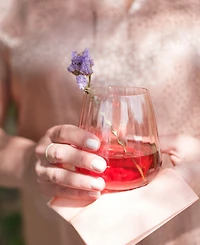 Vietri Francesca Blush Double Old Fashioned Glass