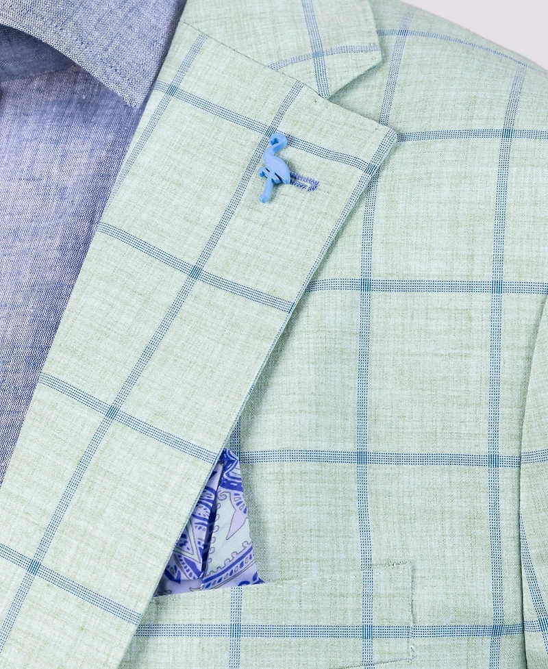 Tailorbyrd Men's Melange Windowpane Sport Coat