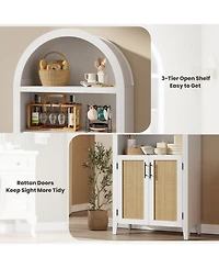 gaomon Arched Bookcase with Doors