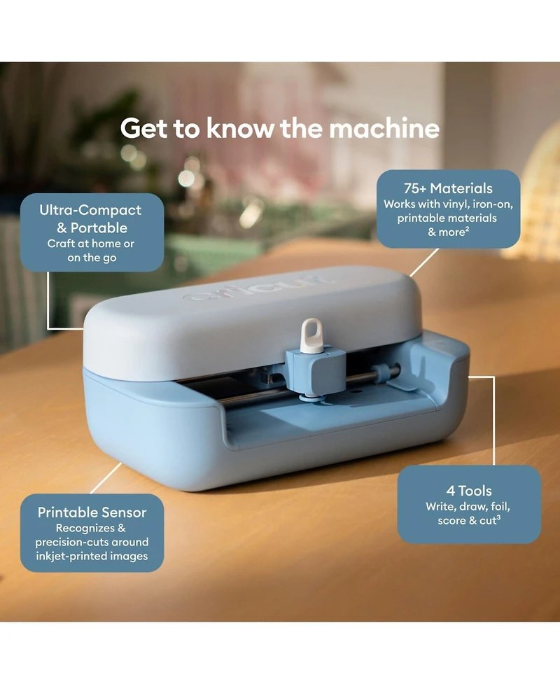 Cricut Joy 2 Rainbow Essential Bundle - Compact Smart Cutting Machine with Smart Vinyl, Smart Iron On, Cardstock, Insert Cards and Printable Vinyl