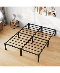 Gaomon 16" Full Bed Frame – No Screw Metal Platform, Heavy Duty Steel Slats, Easy Disassembly & Under Bed Storage