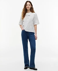 Tommy Hilfiger Women's Script Logo Crewneck Trapeze T-Shirt