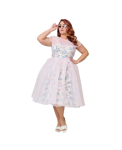 Unique Vintage Plus 1960s Modern Art Swing Dress