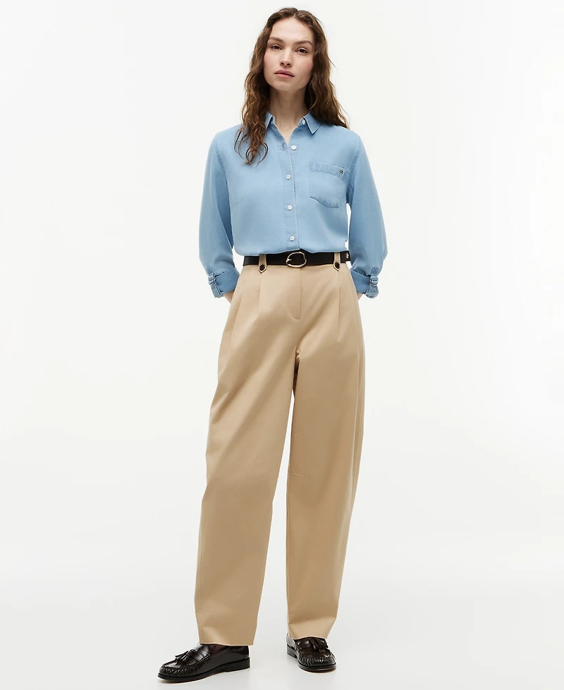 Tommy Hilfiger Women's Roll-Tab Collar Neck Shirt