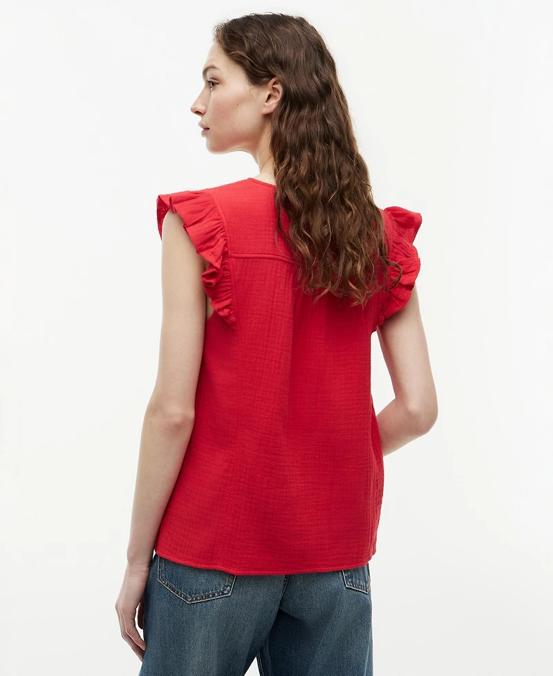 Tommy Hilfiger Women's Flutter-Sleeve V-Neck Blouse