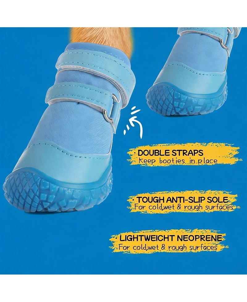 Aronkl Anti-Slip Breathable Dog Boots for Paw Protection, Outdoor Use, Reflective Straps