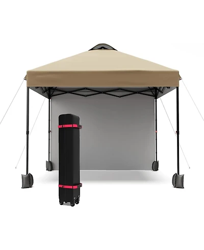 gaomon 10'x10' Outdoor Canopy Tent with Sidewall, Easy Pop Up Vented Roof, Sun Shade