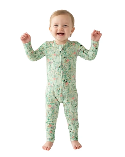 Motette Baby Girls Sage Blossom Bamboo Sleeper