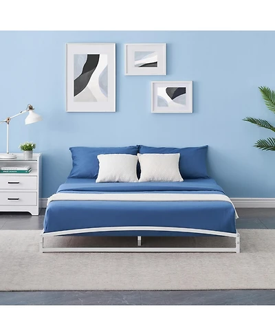 gaomon 6in Metal Platform Bed Frame Steel Slats No Box Spring
