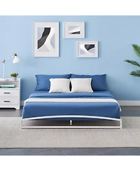 gaomon 6in Metal Platform Bed Frame Steel Slats No Box Spring