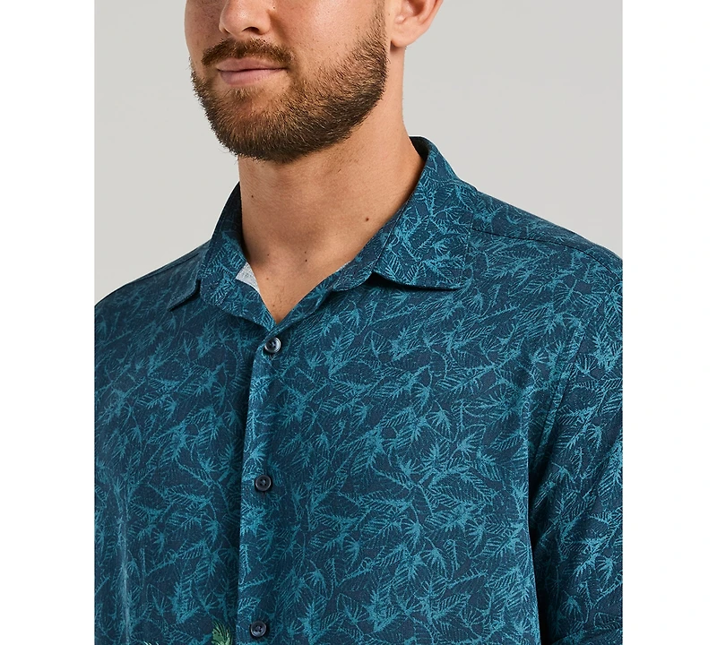 Cubavera Men's Tropical Horizon Print Shirt