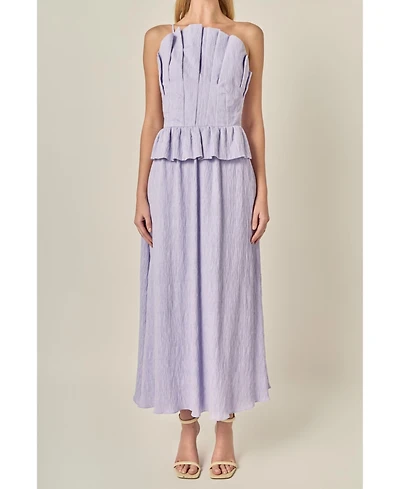 English Factory Women's Ruffled Tube Top Dress