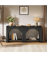 Tribesigns Side Table Set of 2, with Wooden Base, for living room bedroom