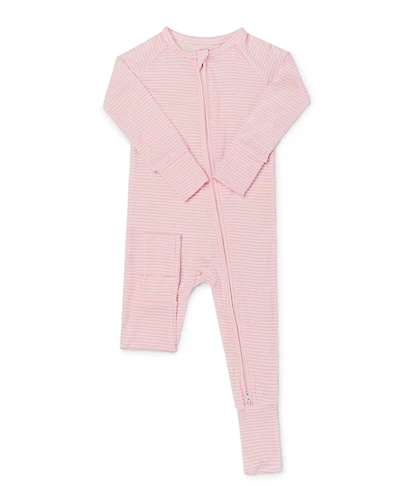 Motette Baby Girls Peony Stripe Bamboo Sleeper