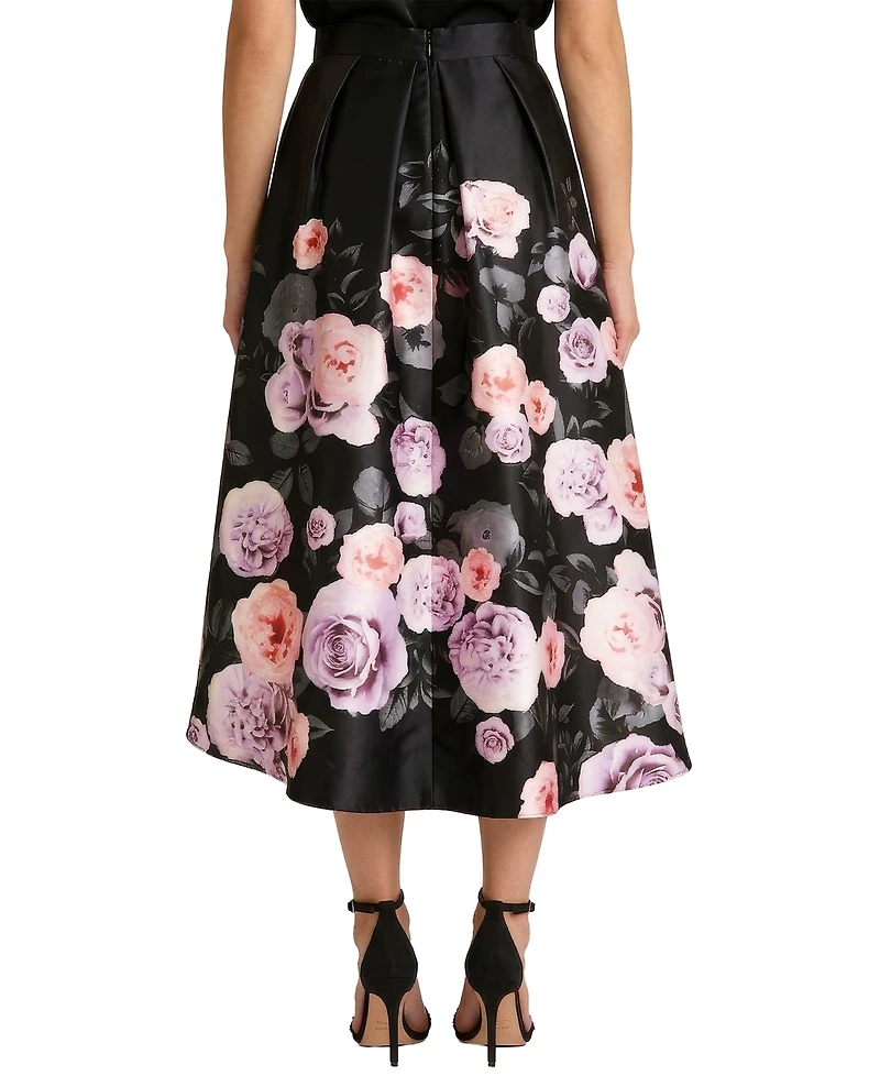 Muse Women's Printed Pleated Midi Skirt