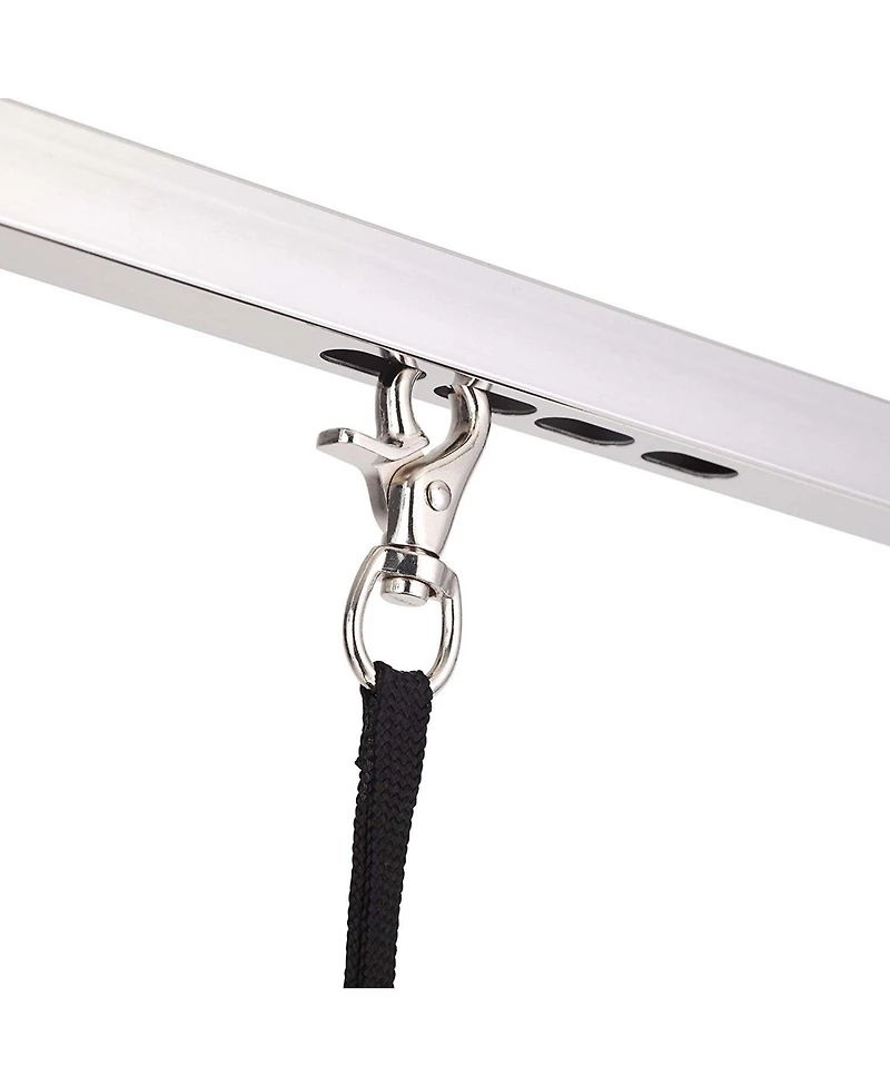 Aostirmotor 42 Folding Pet Grooming Table with Stainless Steel Frame and Adjustable Arm