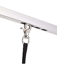 Aostirmotor 42 Folding Pet Grooming Table with Stainless Steel Frame and Adjustable Arm