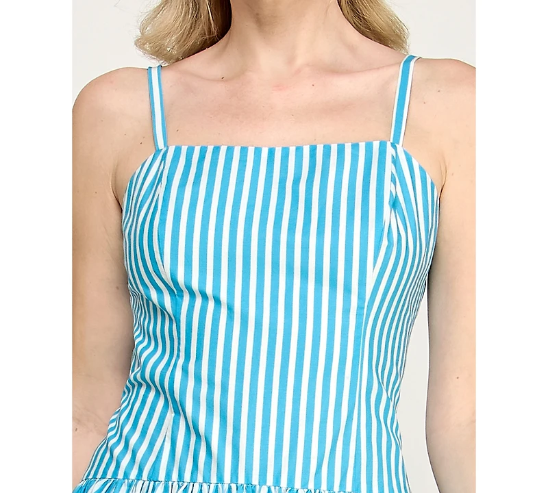 Invitee Women's Square Neck Drop Waist Midi Dress