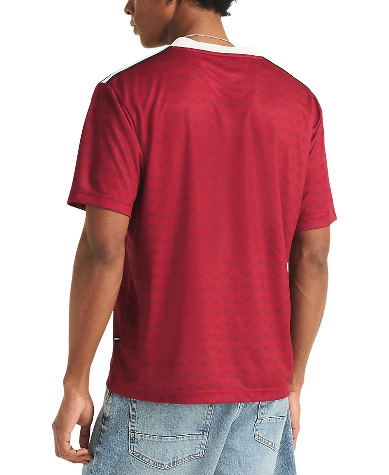 Nautica Men's Shadow Printed Birdseye V-Neck T-Shirt