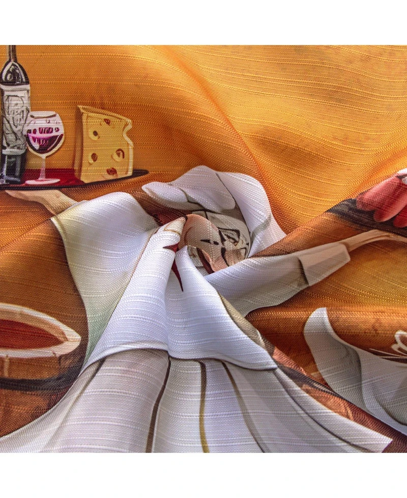 Rt Designers Collection Polyester Cucina Chef 3 Piece Kitchen Curtains Valance and Tiers Set 52" x 18" Muticolor