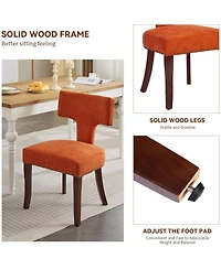 Rainsken Modern Wooden Dining Chairs Set of 2