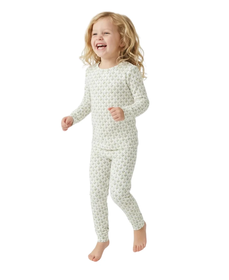 Motette Toddler Girls Lavender Lane Bamboo Pajama Set