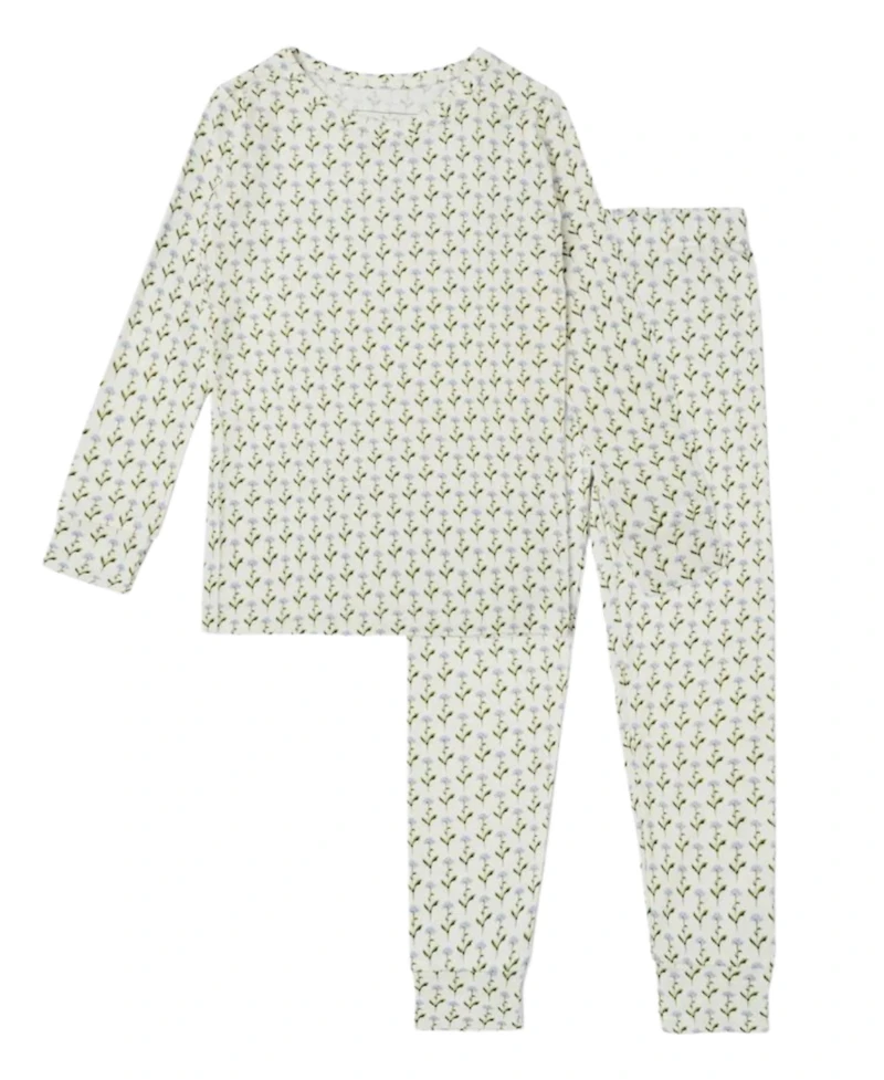 Motette Toddler Girls Lavender Lane Bamboo Pajama Set