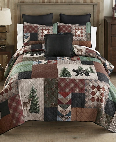 Donna Sharp Greenwood Patch 3-Pc. Quilt Set, Queen