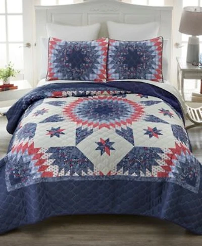 Donna Sharp Bluefield Star Floral 3 Pc. Quilt Sets