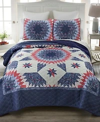 Donna Sharp Bluefield Star Floral 3 Pc. Quilt Sets