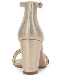 Jessica Simpson Women's Sahino Block Heel Rhinestone Dress Sandals